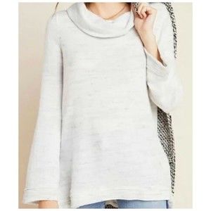 MAEVE Cowl Neck Gray Long Sleeve Sweater